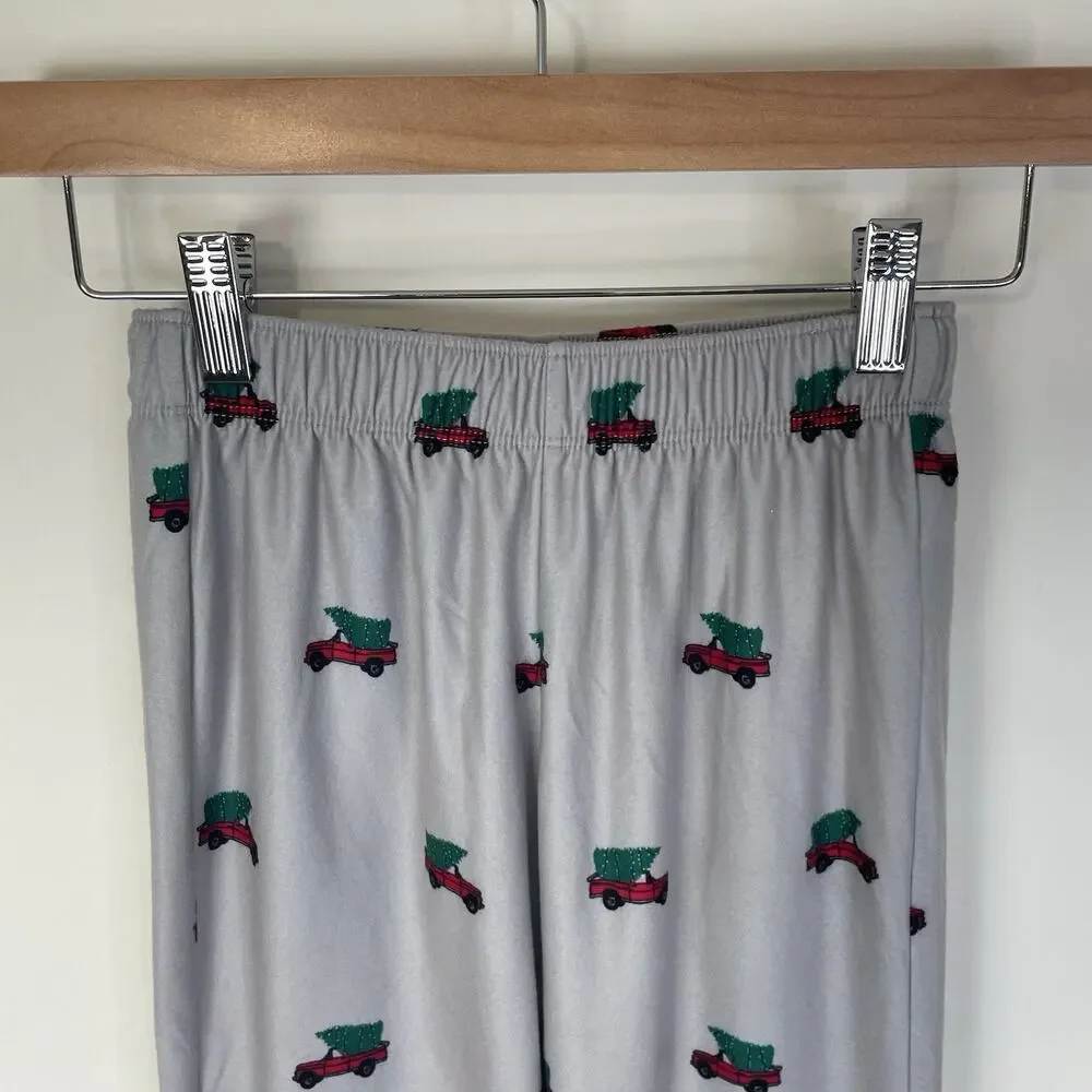 J. Crew Factory Boys' Printed Flannel Pajama Pant Christmas Tree Holiday Med 8-9